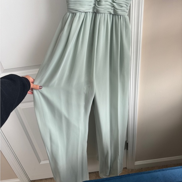 Azazie bridesmaid jumpsuit in agave color, size 2, worn once! - Picture 4 of 6